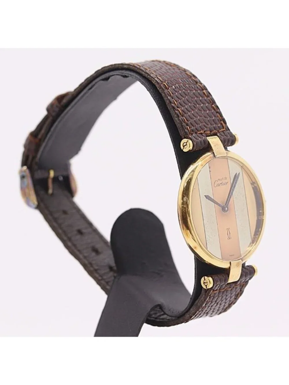 Cartier Must Vendome Vermeil 17 Striped Dial Watch